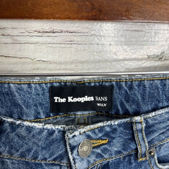 The Kooples Willy Boyfriend Distressed Jeans Blue  size 26 - Picture 4 of 10